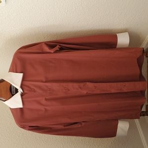 Bruno Conte 17 1/2 36/37 Burnt Orange Shirt